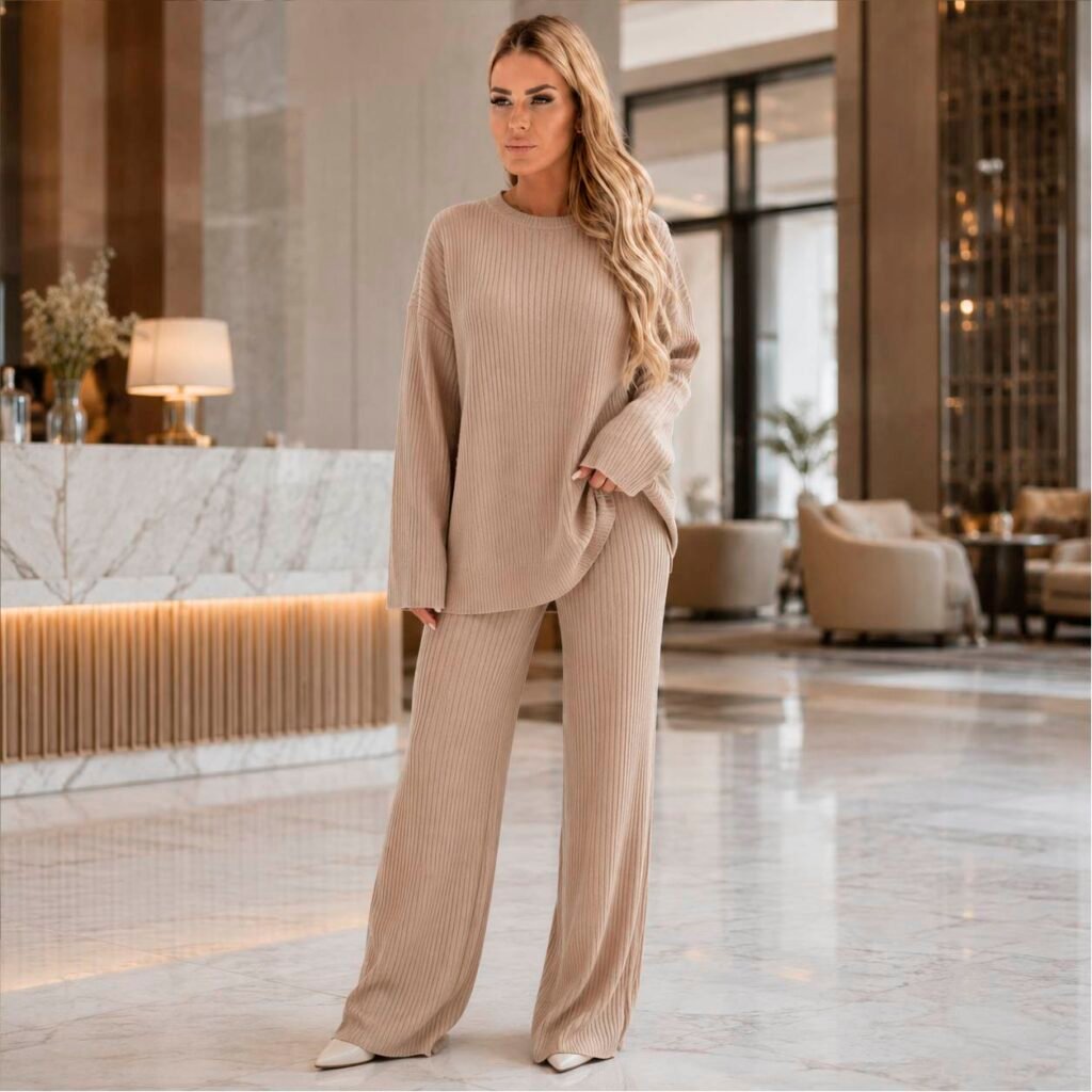 Conjunto Qustyle Mujer 20276 Cuello Redondo