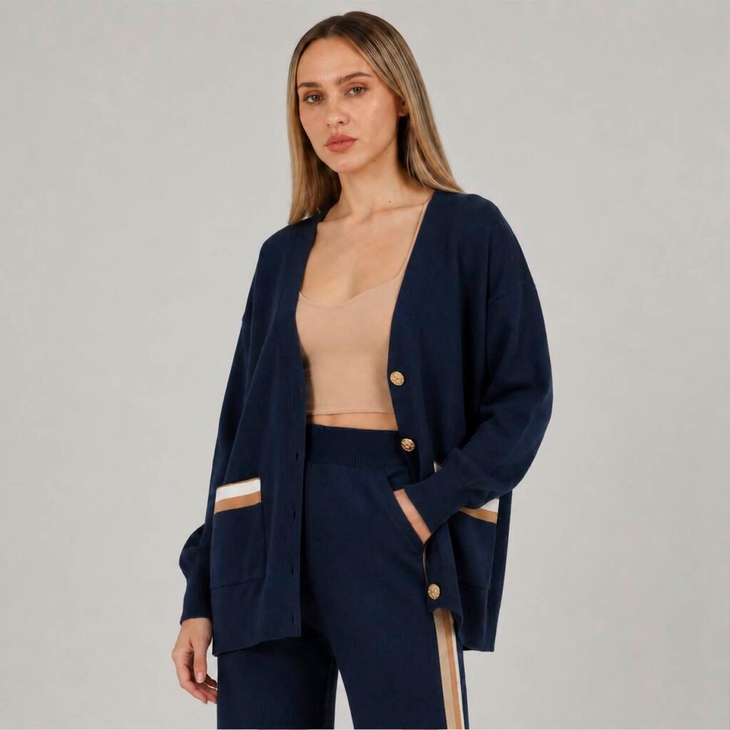Conjunto Qustyle Mujer 240021 Chaqueta Intermedia Marino
