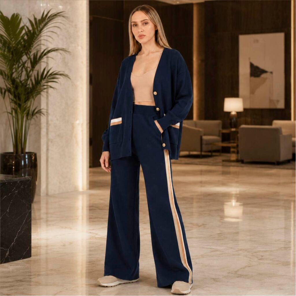 Conjunto Qustyle Mujer 240021 Chaqueta Intermedia Marino