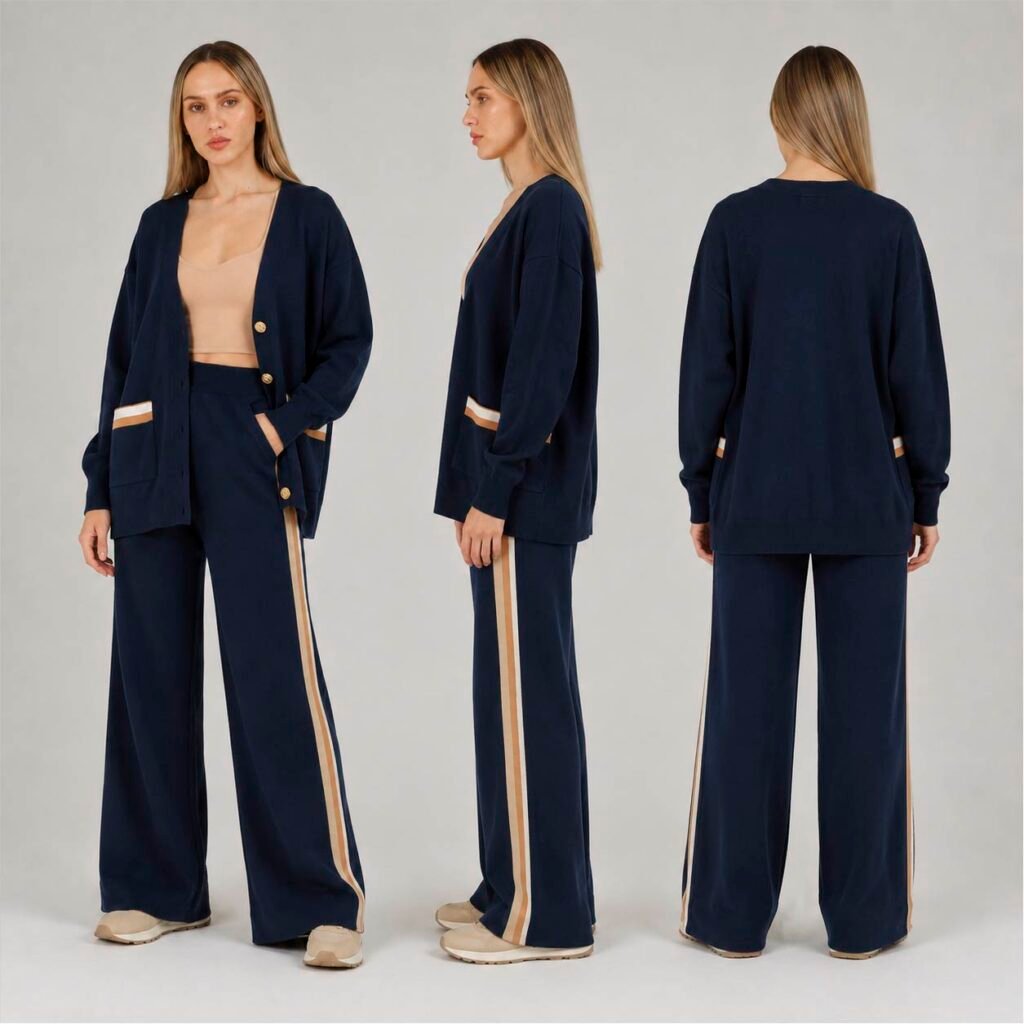 Conjunto Qustyle Mujer 240021 Chaqueta Intermedia Marino