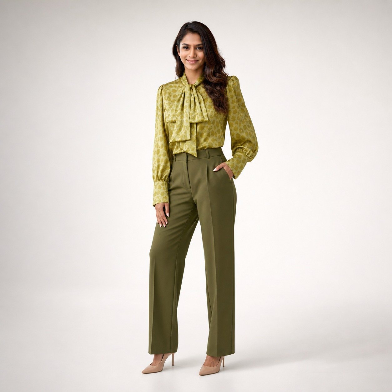 Blusa Animal Print Verde para Mujer – Sateen 2035