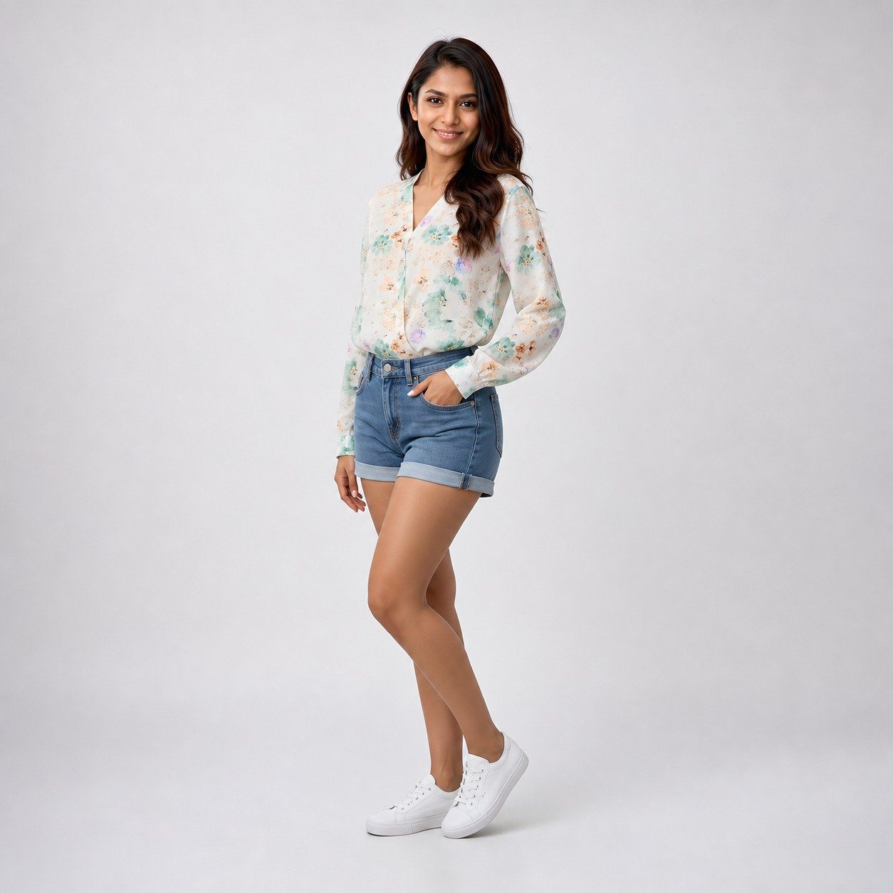 Blusa de Seda Cruzada Verde para Mujer – Sateen 1528-1515 - Image 3