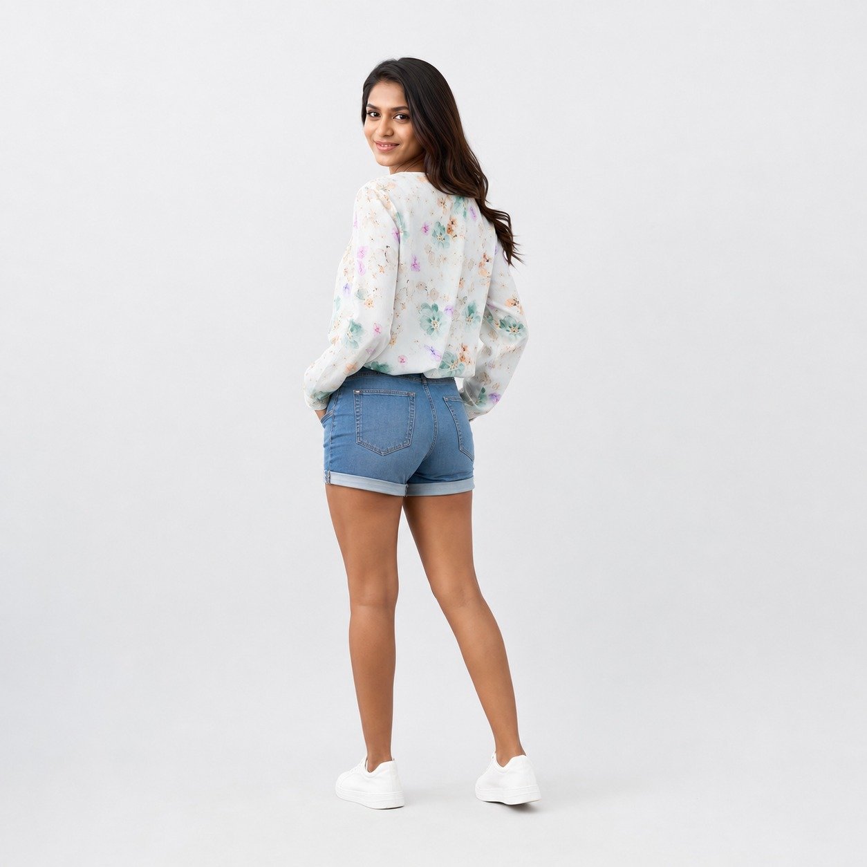 Blusa de Seda Cruzada Verde para Mujer – Sateen 1528-1515 - Image 4