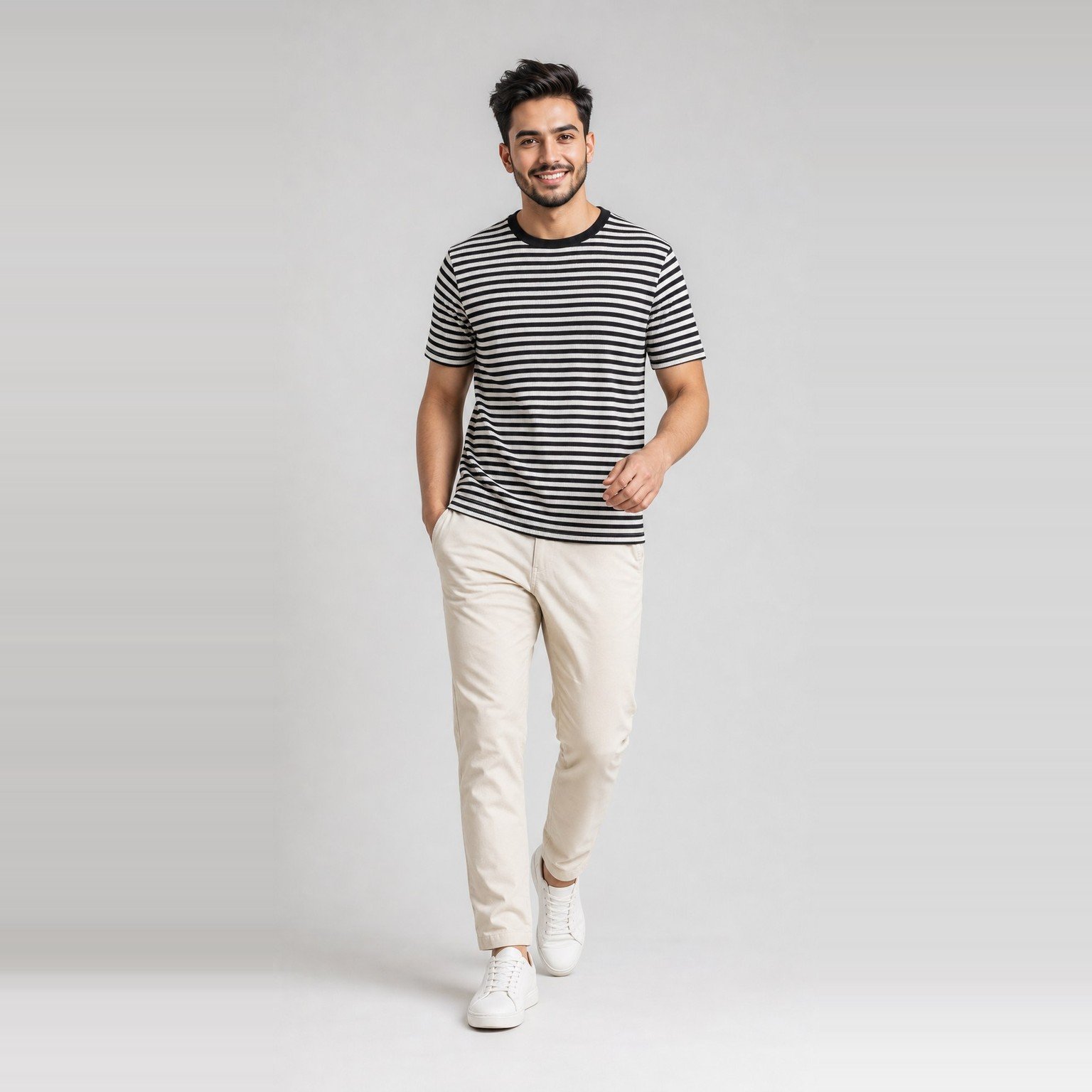 Camiseta Bakors Negra a Rayas para Hombre – Studio Bax 402955 - Image 5