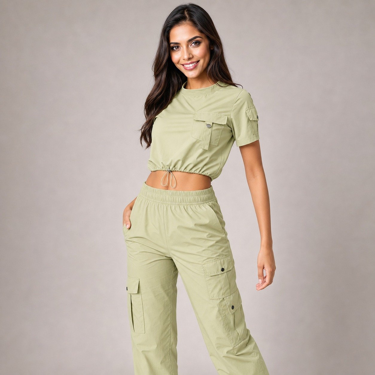 Conjunto Verde de Blusa y Pantalón para Mujer – Love & Lemons 1725 - Image 2