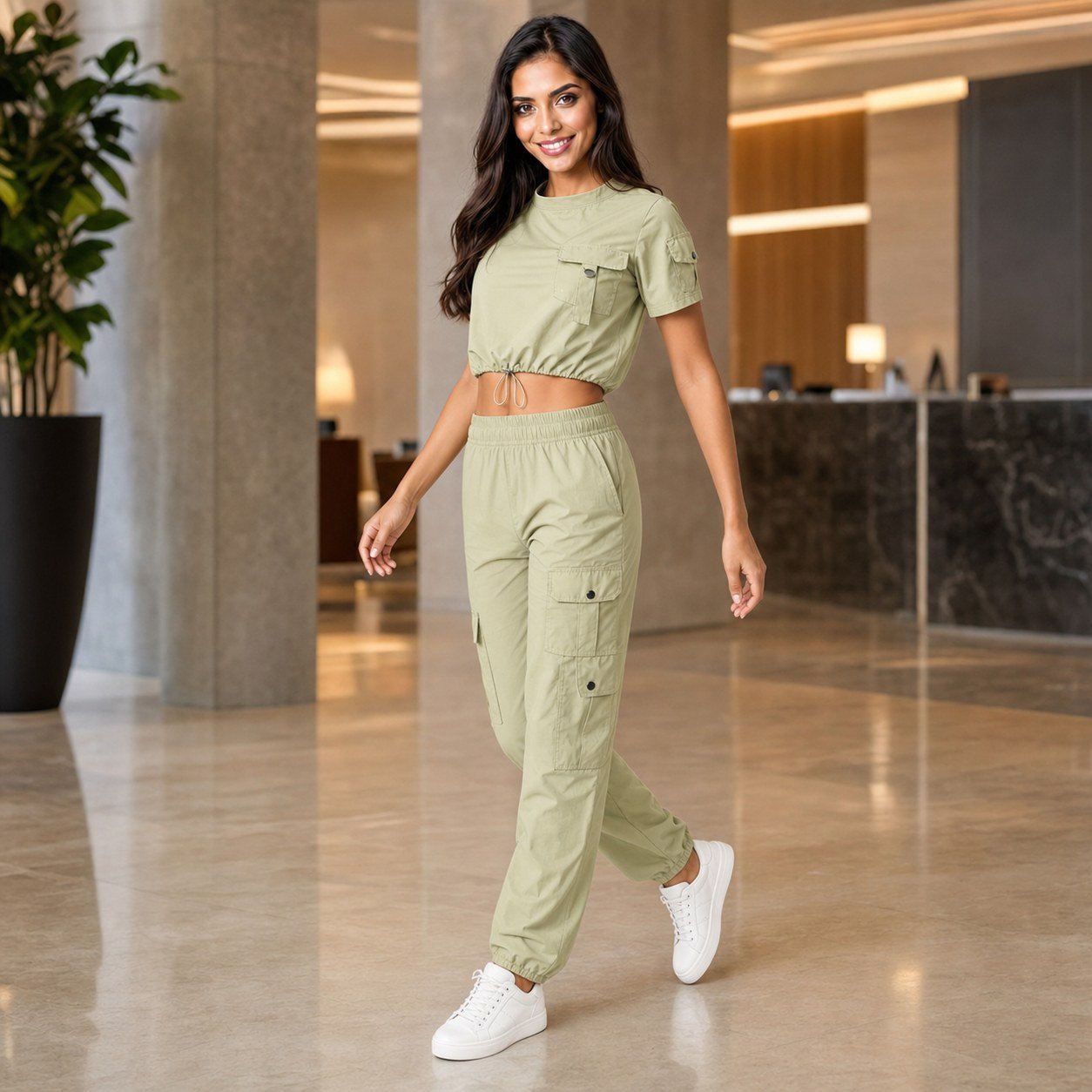 Conjunto Verde de Blusa y Pantalón para Mujer – Love & Lemons 1725 - Image 4