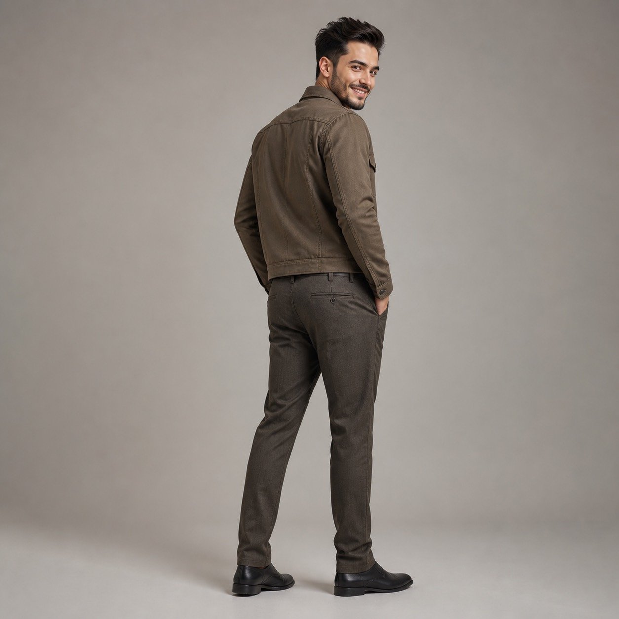 Pantalón Wallat Labrado Café para Hombre – TONELE999-001 - Image 4