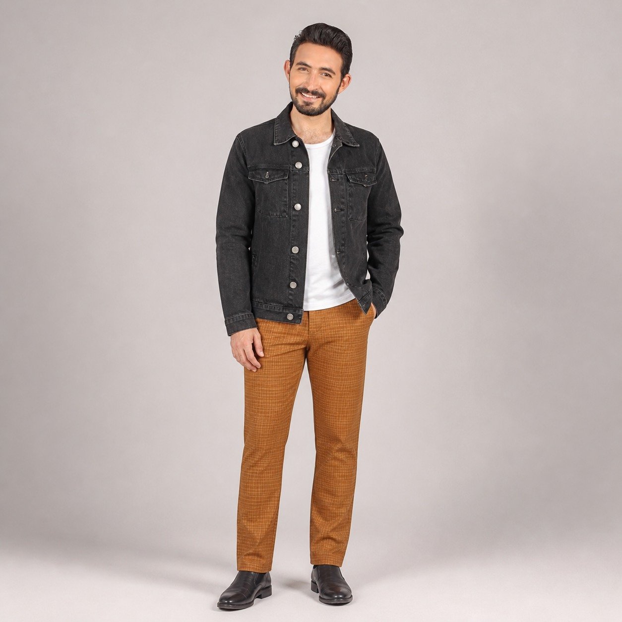 Pantalón Wallat Cuadros Camel para Hombre – PRMT999-138
