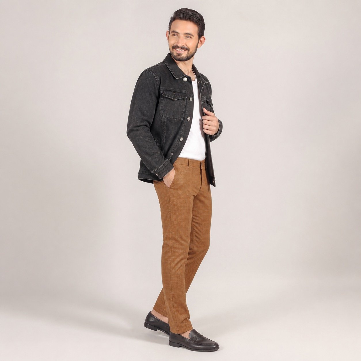 Pantalón Wallat Cuadros Camel para Hombre – PRMT999-138 - Image 3