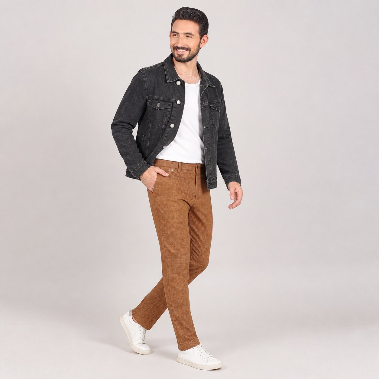 Pantalón Wallat Cuadros Camel para Hombre – PRMT999-138 - Image 5