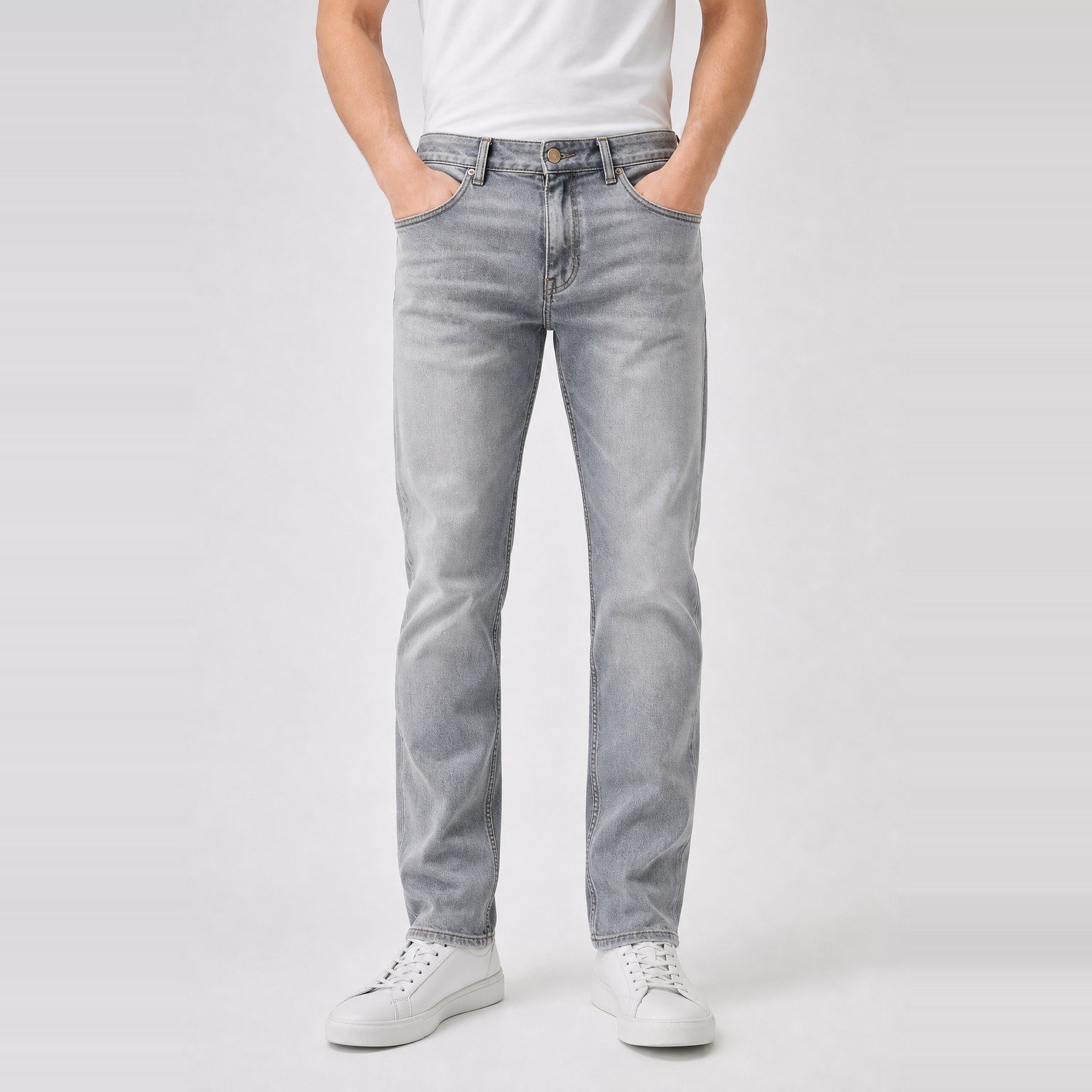 Pantalón Negro Claro de Basta Recta para Hombre – Ragazzi 2521 - Image 2